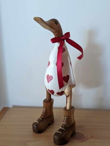 Emma Bridgewater Hearts Design Wooden Duck Decoupage Valentine