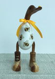 Bumble Bees Wooden Duck, Decoupage, Decorative Wooden Duck, Save the Bees, Birthday Gift
