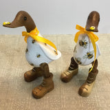 Bees Wooden Duck, Decoupage, Decorative Wooden Ducks Floral Decoupage, Birthday Gift,